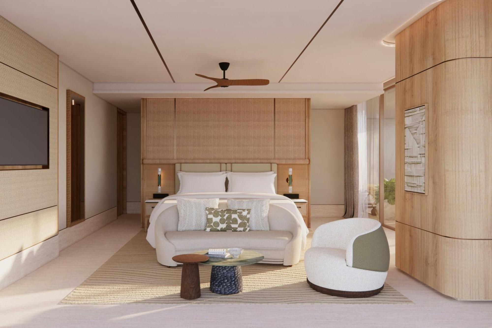 One-Bedroom Caroline Astor King Suite with Ocean View and Tub
